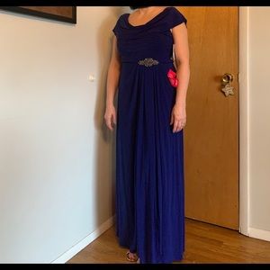 Blue Mother of bride gown